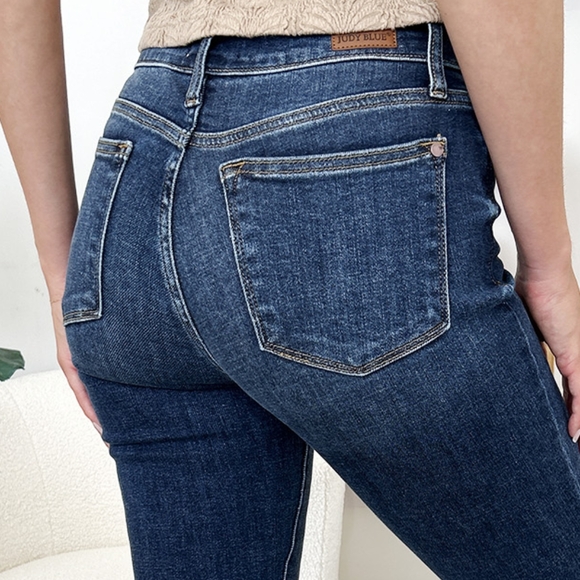 Skinny Judy Blue High-Rise Waist Denim Handsand Jeans Slim Stretchy Ankle Pants - Picture 13 of 16